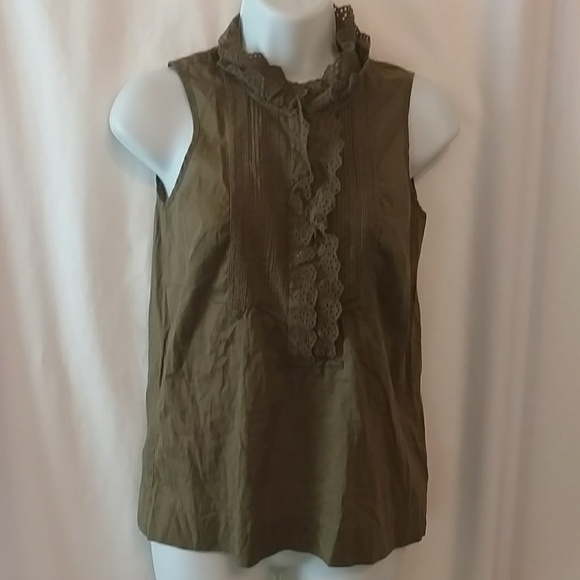 J. Crew Tops - FLASH SALE $10! Embroidered Lace Pintucked Top